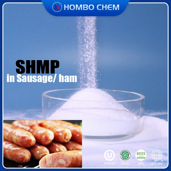 Manje klas sodyòm hexametaphosphate SHMP kòm ajan shelating nan sosis ak janbon